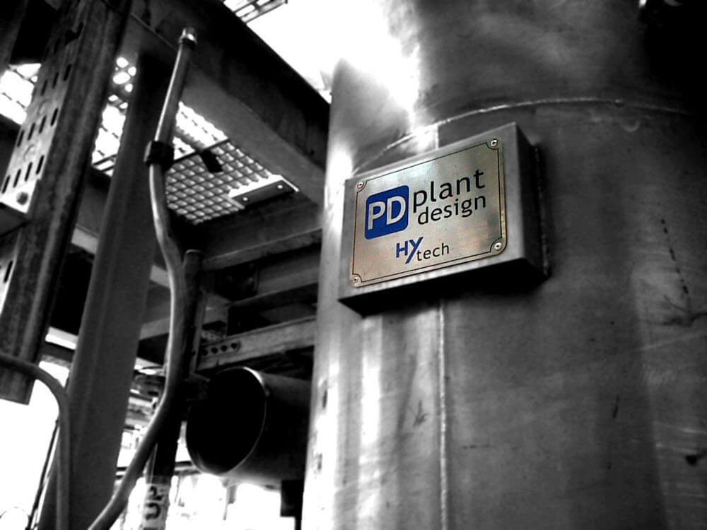 Placa de la oficina de Plant Design.